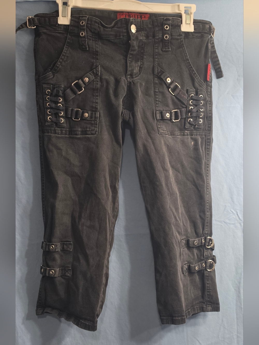 Vintage Tripp NYC Womens Capri Jeans with buckle details